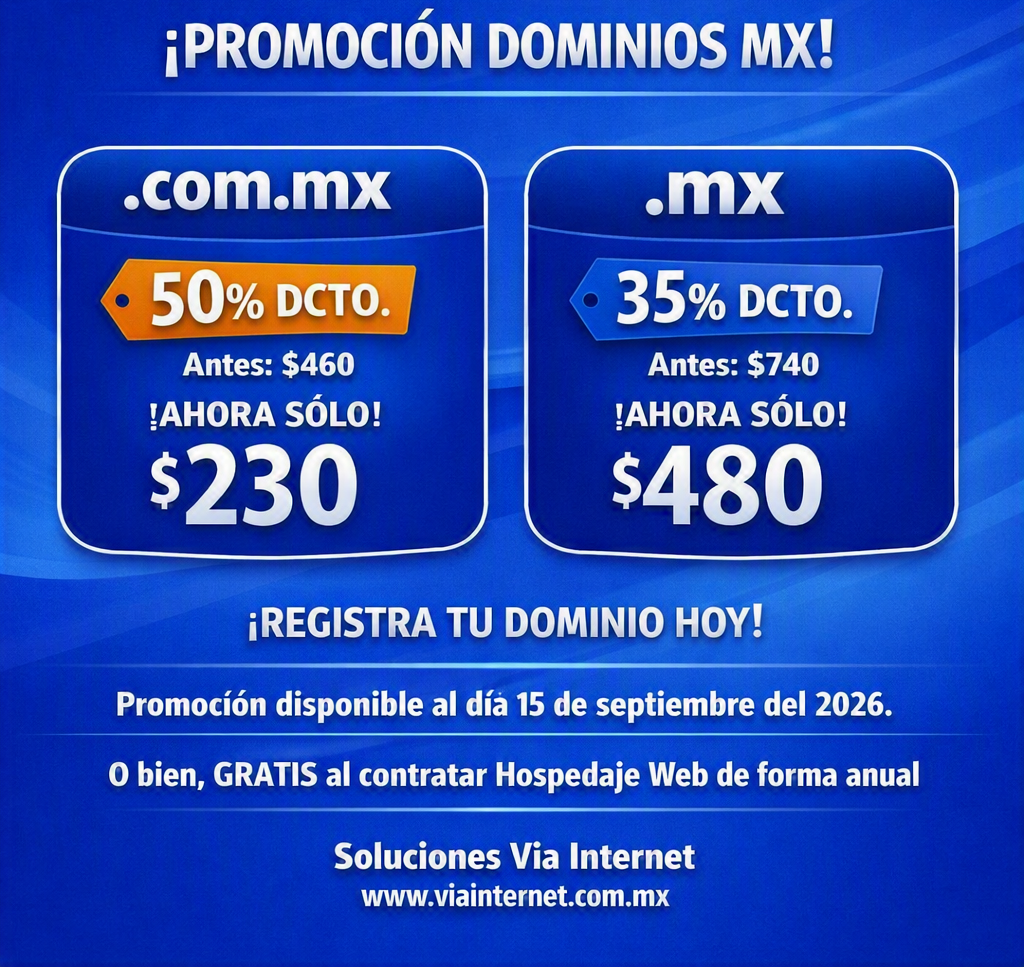 Promocion de dominios MX
