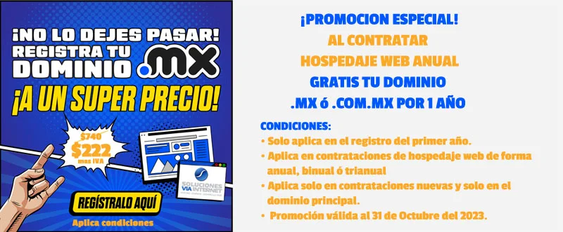 Dominos mx y Hospedaje web SSD